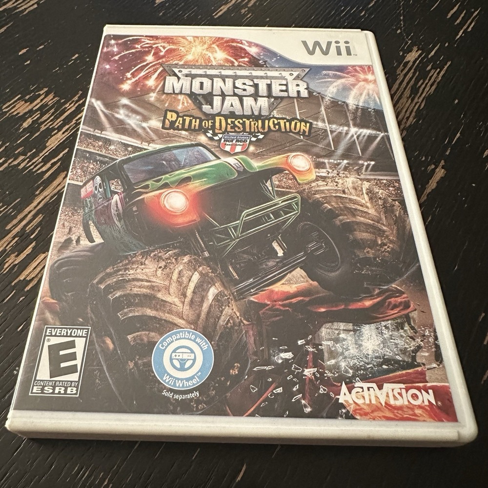 Monster Jam: Path of Destruction (Nintendo Wii, 2010) Plus Monster Truck Mayhem